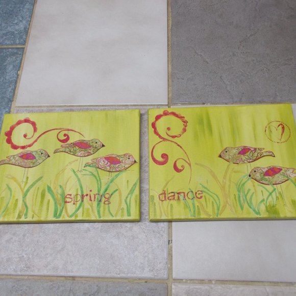 Two fine art acrylic fun paintings 8"x10" - Picture 3 of 3